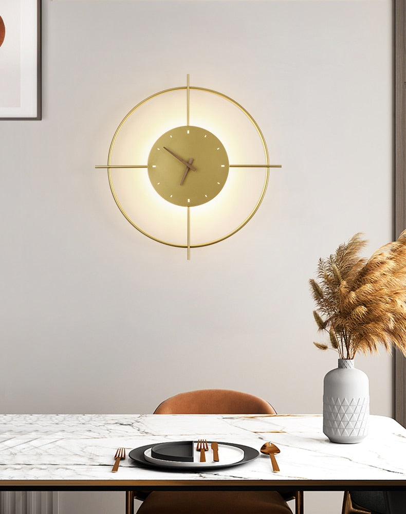 TijdGlans Wall Clock – Glamorous LED Wall Clock for Modern Homes & Offices