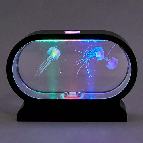 LumiJelly - LED Jellyfish Table Lamp, 3-Color Simulation Aquarium Night Light, Battery-Powered, Decorative Light
