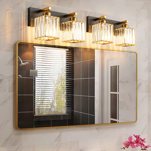 Kirsten Design LED Wall Light - Double-Flame Crystal, Bathroom