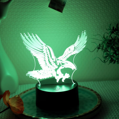 EagleLight - 3D LED Night Lamp with Touch Control, 7-Color USB Table Lamp