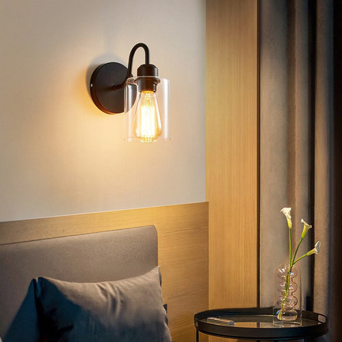 Marit - Retro LED Wall Light Black