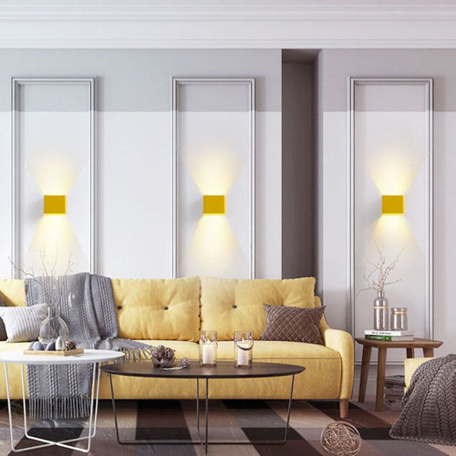 Orr Modern LED Wall Light - Black/White/Yellow/Green/Red, Living/Bedroom, Metal