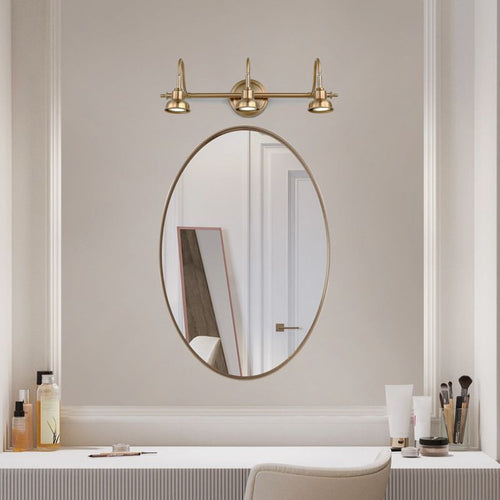 Aurora Vintage Round LED Wall Light Gold - Bathroom/Bedroom, Metal, 2/3/4 Lights