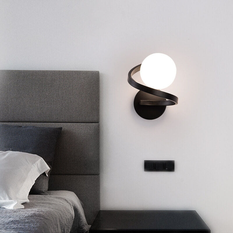 Modern Minimalist Curved LED Wall Light Single Light