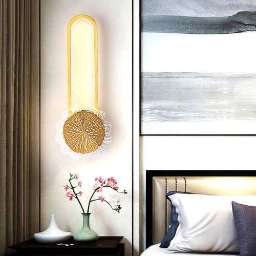 Industrial Minimalist LED Wall Light with Copper Ring
