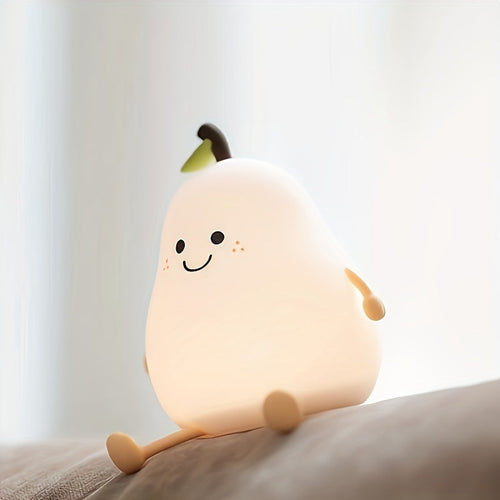 PearGlow - USB Rechargeable Pear-Shaped LED Desk Lamp with Dimmable Functions