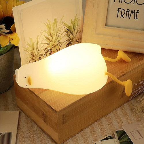 DuckGlow - Cute Duck Sleep Lamp with USB Rechargeable Battery and Dimmable Light