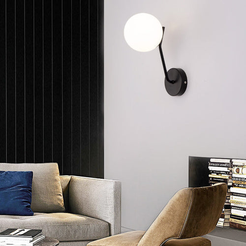 Modern Spherical Glass Wall Light