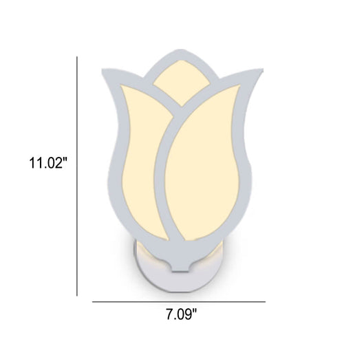Modern Minimalist Creative LED Wall Light in Rose Design