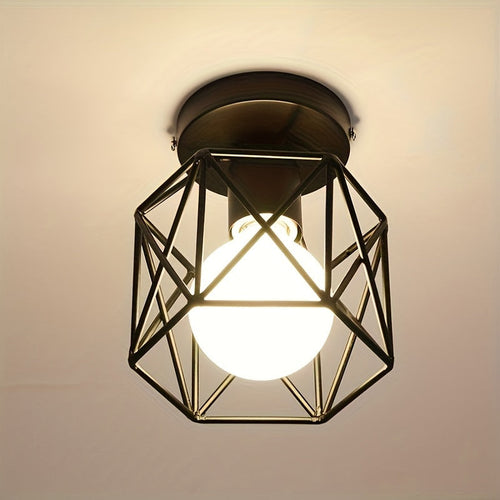 NordicLight - Black Iron E27 Ceiling Light for Bedroom and Kitchen