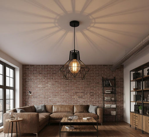Industrial Ceiling Light with Metal Shade