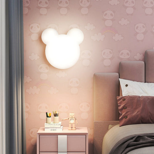 Cartoon Minimalist Bear-Shaped LED Wall Light