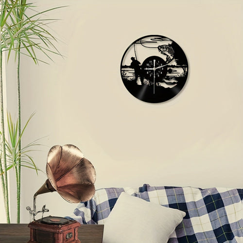 VinylCatch – Vintage Fishing Wall Clock