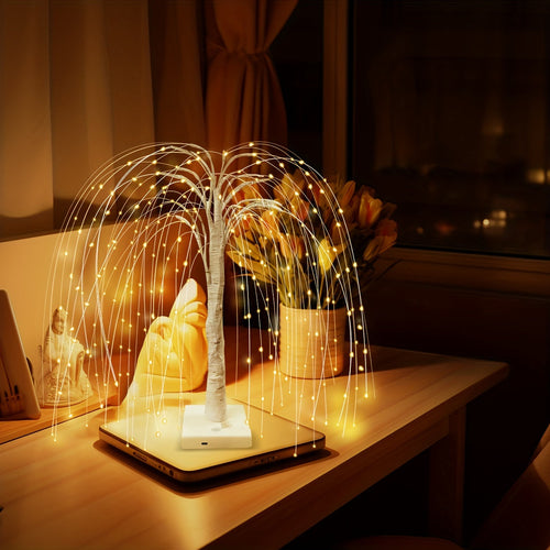 WillowLight - Romantic Willow Tree Table Lamp with 192 LEDs and 8 Lighting Modes