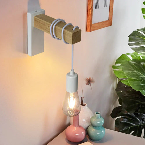 OakMetal - Wooden and Metal Wall Light