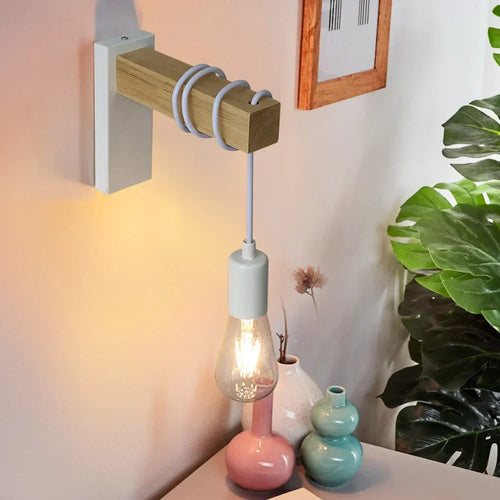 IronWood – Industrial Wall Lamp in Iron and Wood
