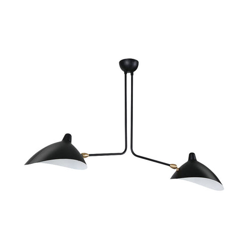 Modern Black Pendant Light with Duck Beak Shape - 2/3/5 Lights