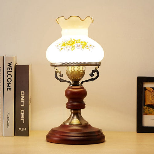 GlowSophie - Deep Red Brown Urn Table Lamp
