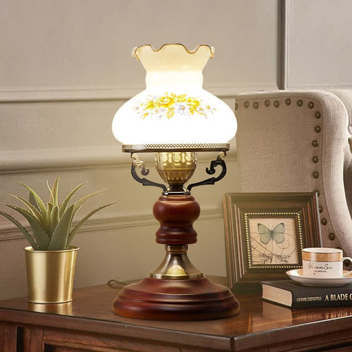 GlowSophie - Deep Red Brown Urn Table Lamp