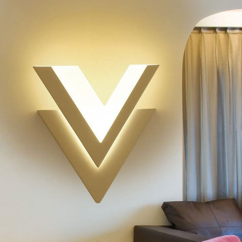 Minimalist V-Shaped LED Wall Light