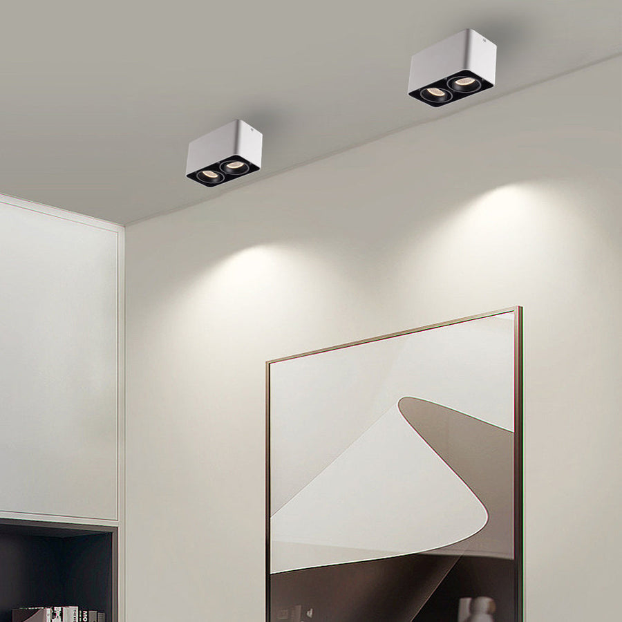 FlexiSquare - Dimmable LED Grid Ceiling Light with Adjustable Square Head