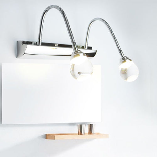 Leigh Modern LED Wall Light - White, Living/Bathroom, Metal Acrylic, 2/3-Lights