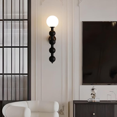 Bauhaus Long Metal Wall Lamp with Multiple Globes