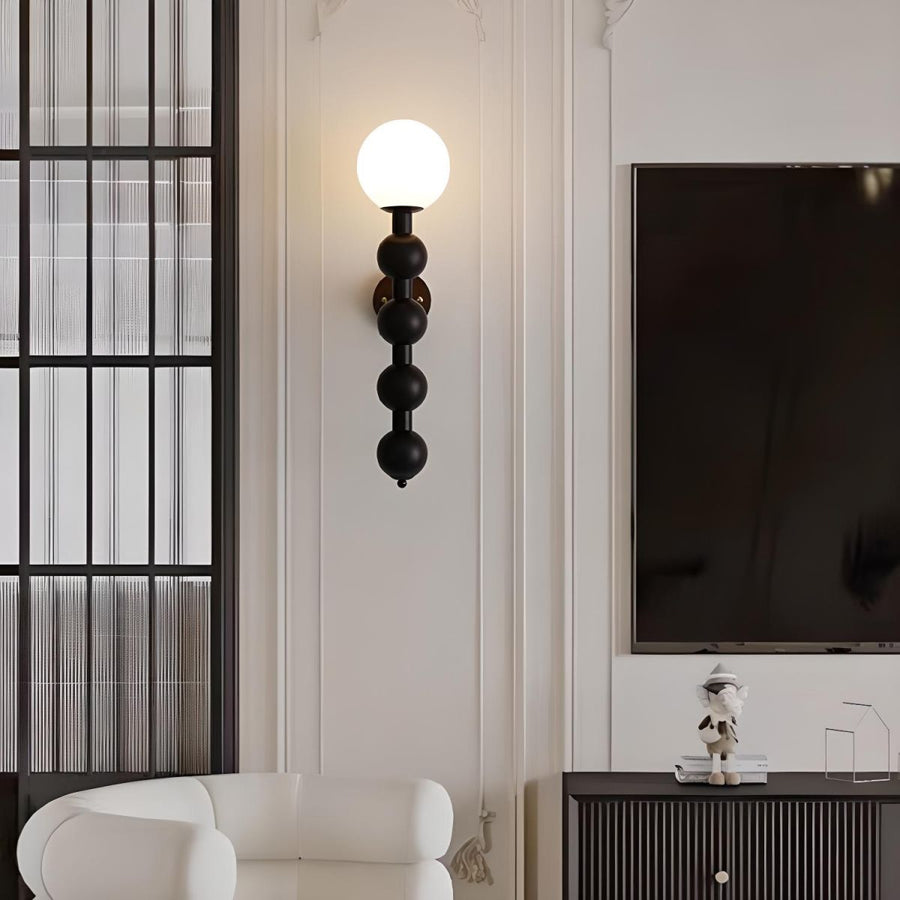 Bauhaus Long Metal Wall Lamp with Multiple Globes