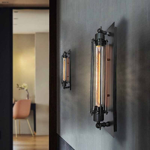 Elias Retro Wall Light, Metal, Multiple Colors