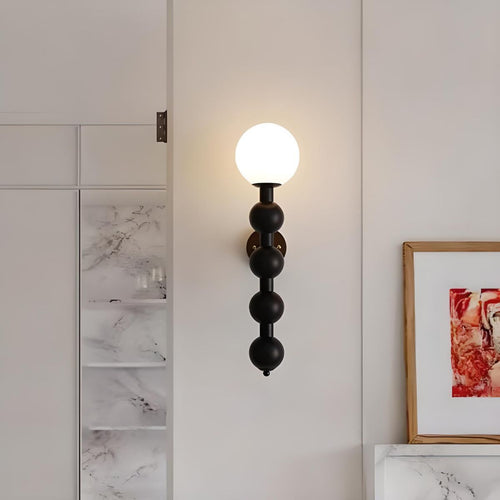 Bauhaus Long Metal Wall Lamp with Multiple Globes
