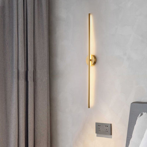 Elias Modern Linear LED Wall Light Gold Indoor Metal Bathroom