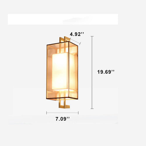 Minimalist 1-Light Fabric Wall Light - Chinese Elements