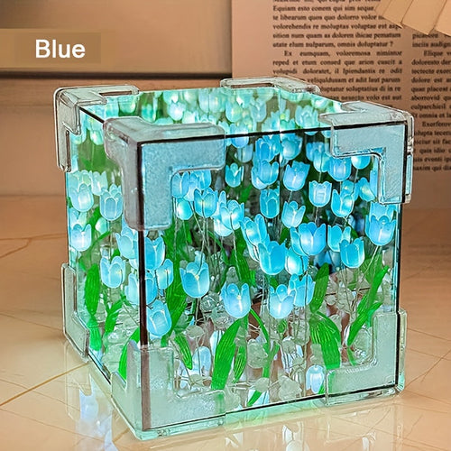TulipGlow - Handmade Tulip LED Night Light and Mirror