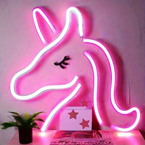NeonMagic - Pink Mythical Creature LED Wall Lamp