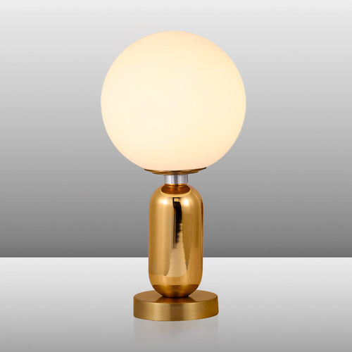 GloBelle - Modern Glass Spherical Lamp with Gold Metal Base