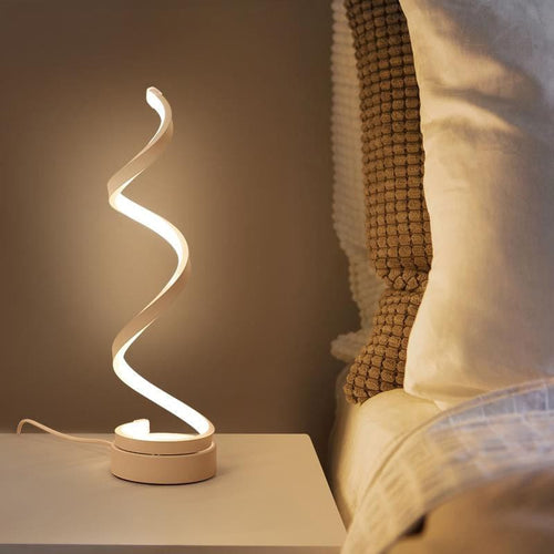 SpiraLight - Modern Table Lamp with LED Spiral Design