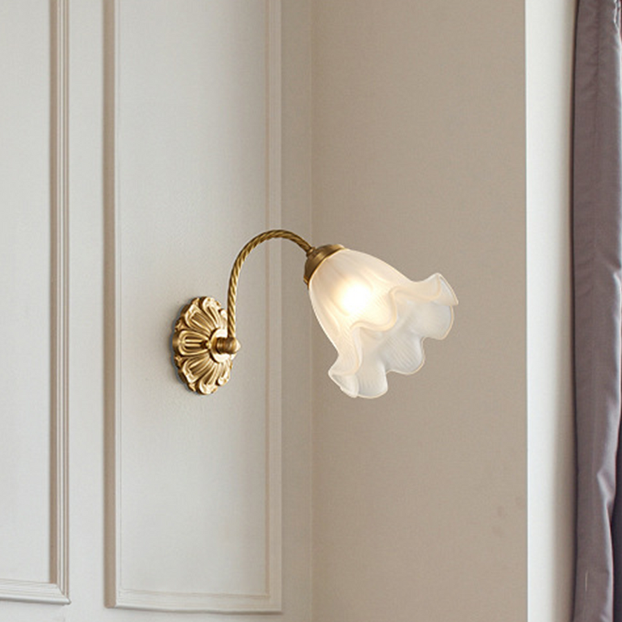 French Living Room Retro Glass Wall Lamps