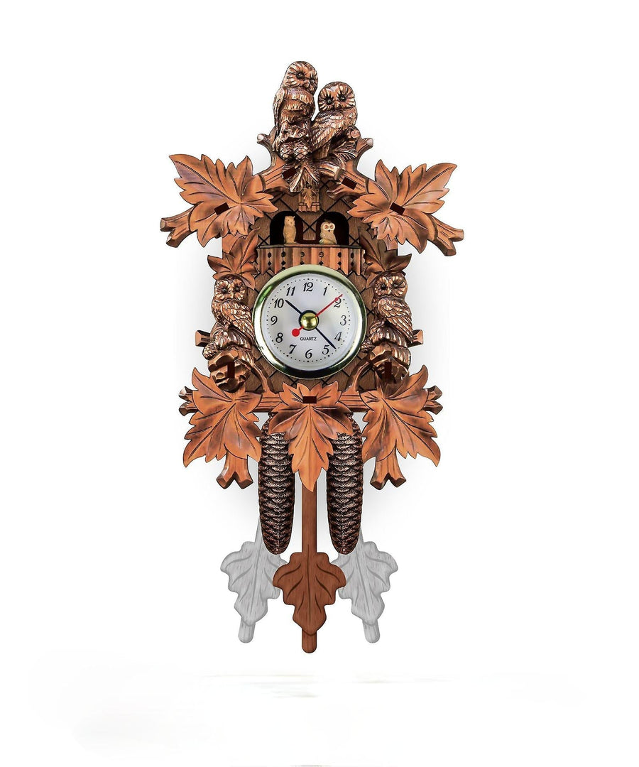 Vintage Wooden Clock with Swing Motif