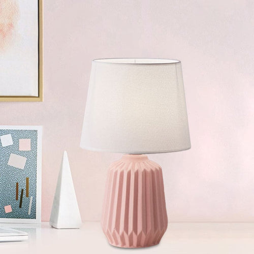 GlowLite - Table Lamp with Cone-Shaped Fabric Shade