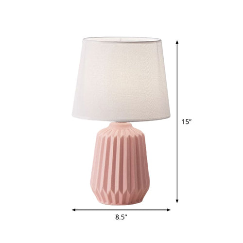 GlowLite - Table Lamp with Cone-Shaped Fabric Shade