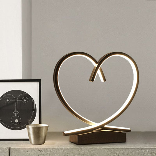 HeartWood - Wooden Bedside Table with Heart-Shaped Detail