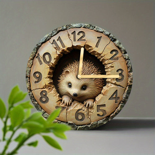 HedgeTime – Silent Decorative Hedgehog Wall Clock (20 cm)