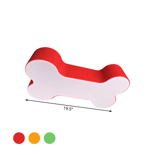 PawLight - Cartoon Dog Bone LED Ceiling Light in Metal for Children