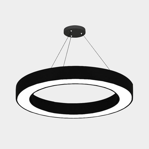 LED Pendant Light Set - Minimalist Acrylic Office Pendant Light in Black