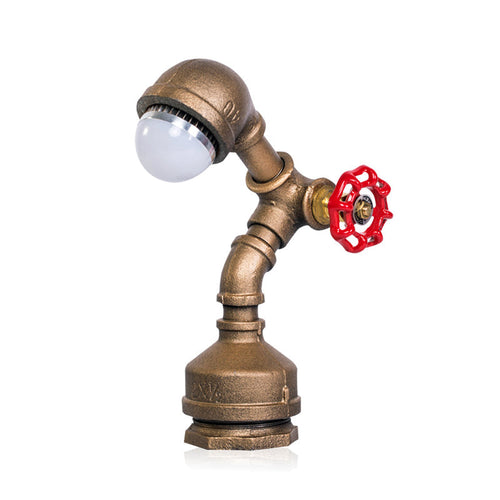 GlowBot - Unique Steampunk Robot Lamp with Brass Construction