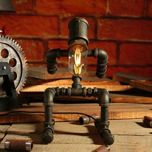 RoboLume - Retro-Futuristic Robot Table Lamp
