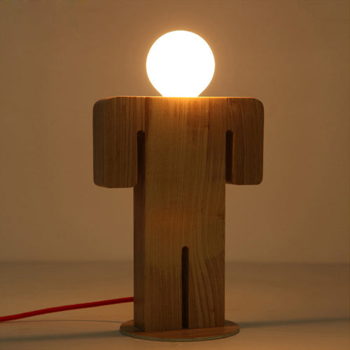 WoodKid - Wooden Children's Desk Lamp with Modern Plug-in