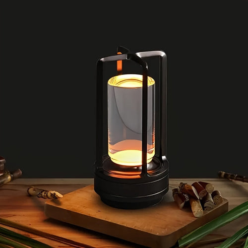 LumiCrystal - Rechargeable LED Crystal Table Lamp with Touch Control Panel
