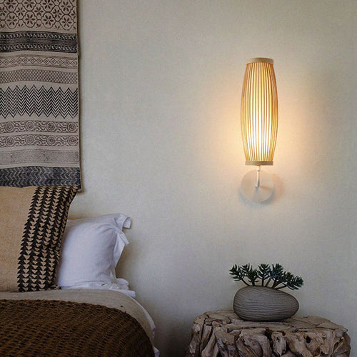 Muto Japanese LED Wall Light - Indoor - Bedroom/Living Room - Bamboo