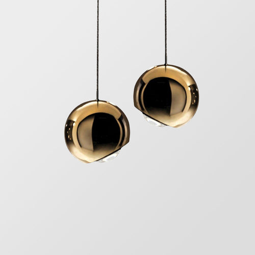 Mid-Century Mirror Globe LED Pendant Light